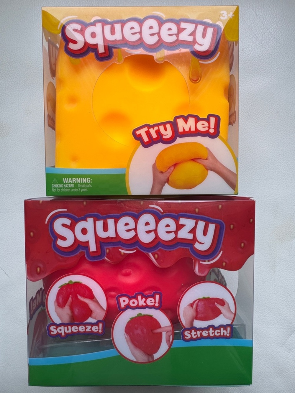 SHIPS TODAY! VIRAL Cheese Strawberry TikTok Sunny Days Squeezy Squishy Toy New